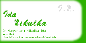 ida mikulka business card